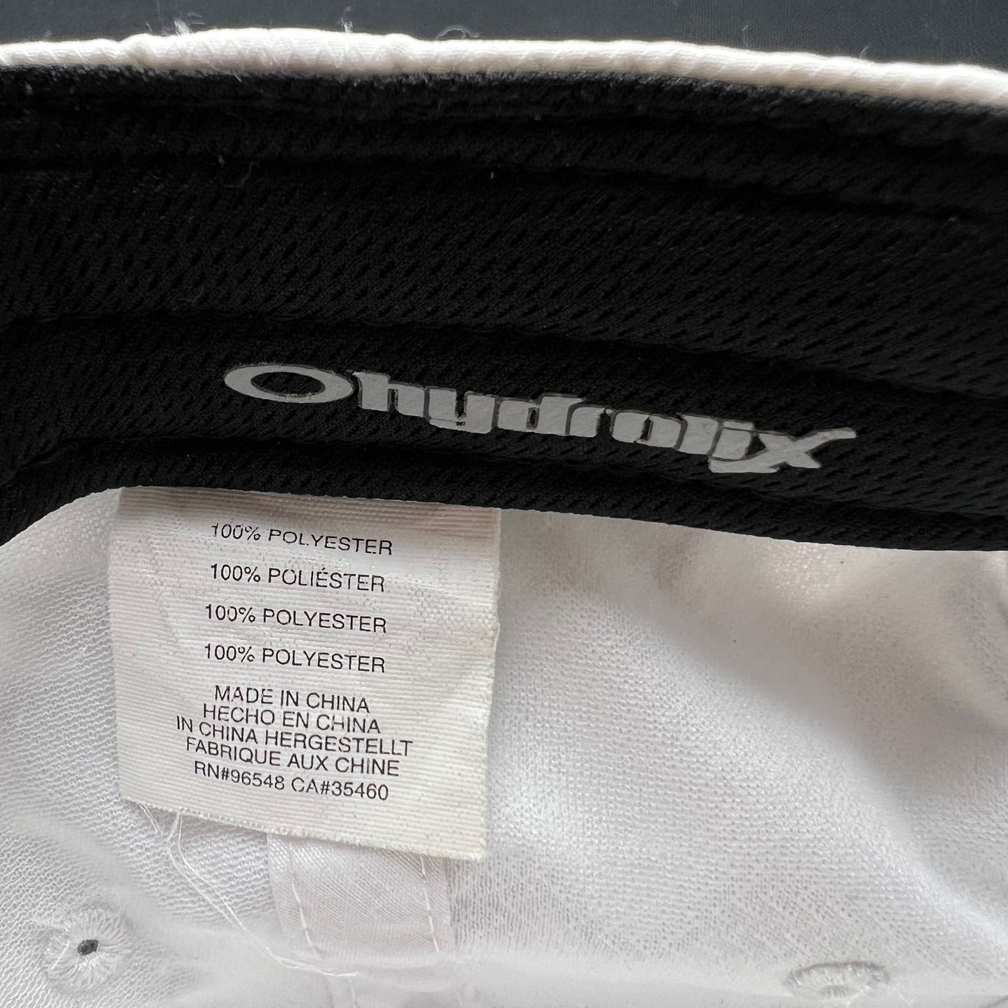 Oakley Hydrolix White Performance Hat Velcro Strap Minimal Logo