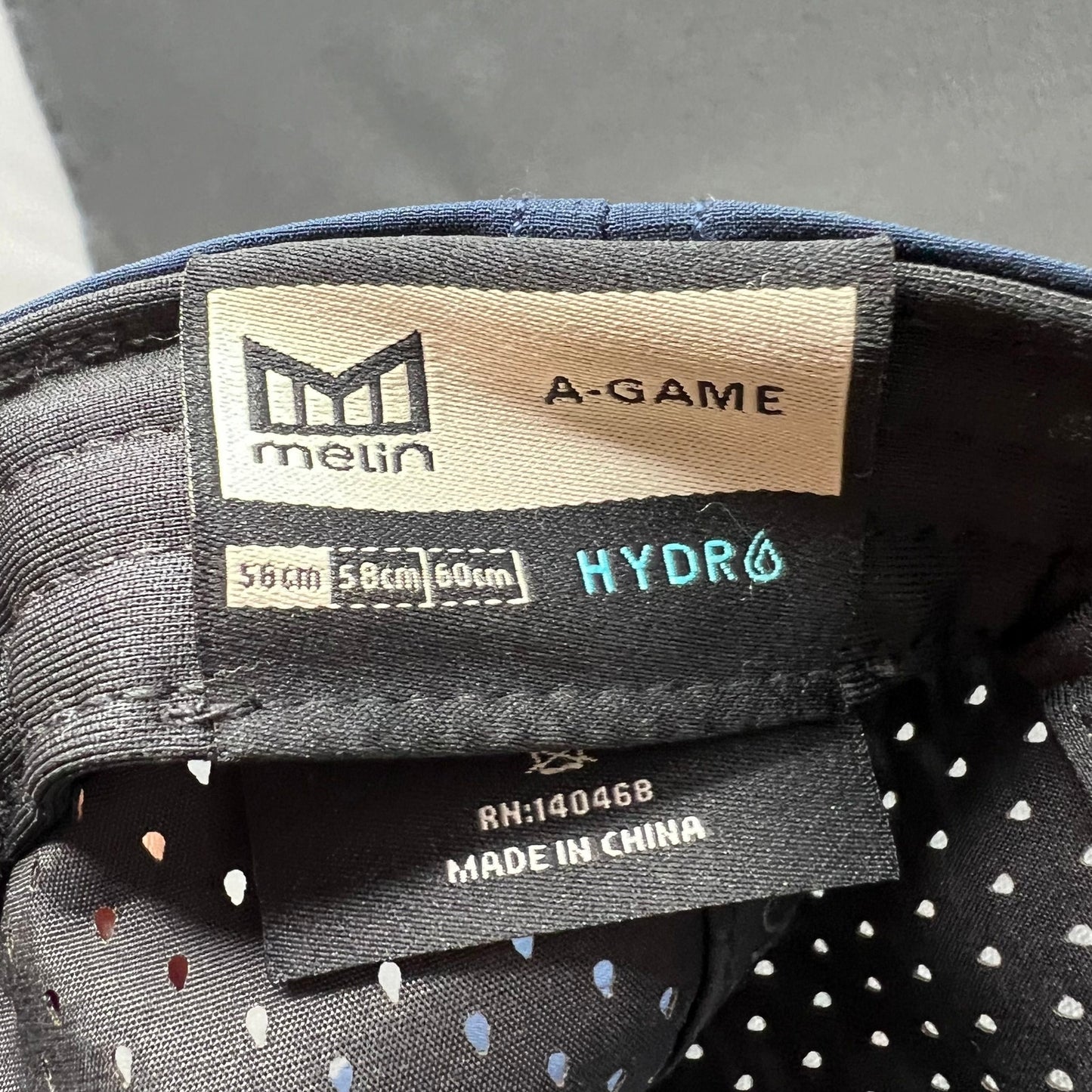 Melin Hydro A-Game Zoom Logo Snapback Hat Navy Performance