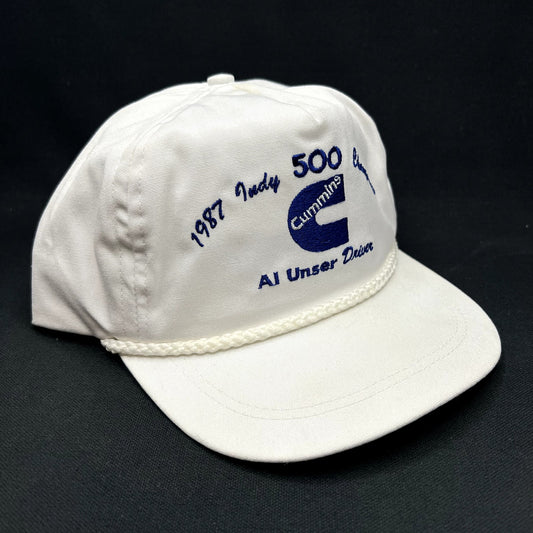 Vintage 1987 Indy 500 Cummins Diesel Rope Strapback Hat USA Made