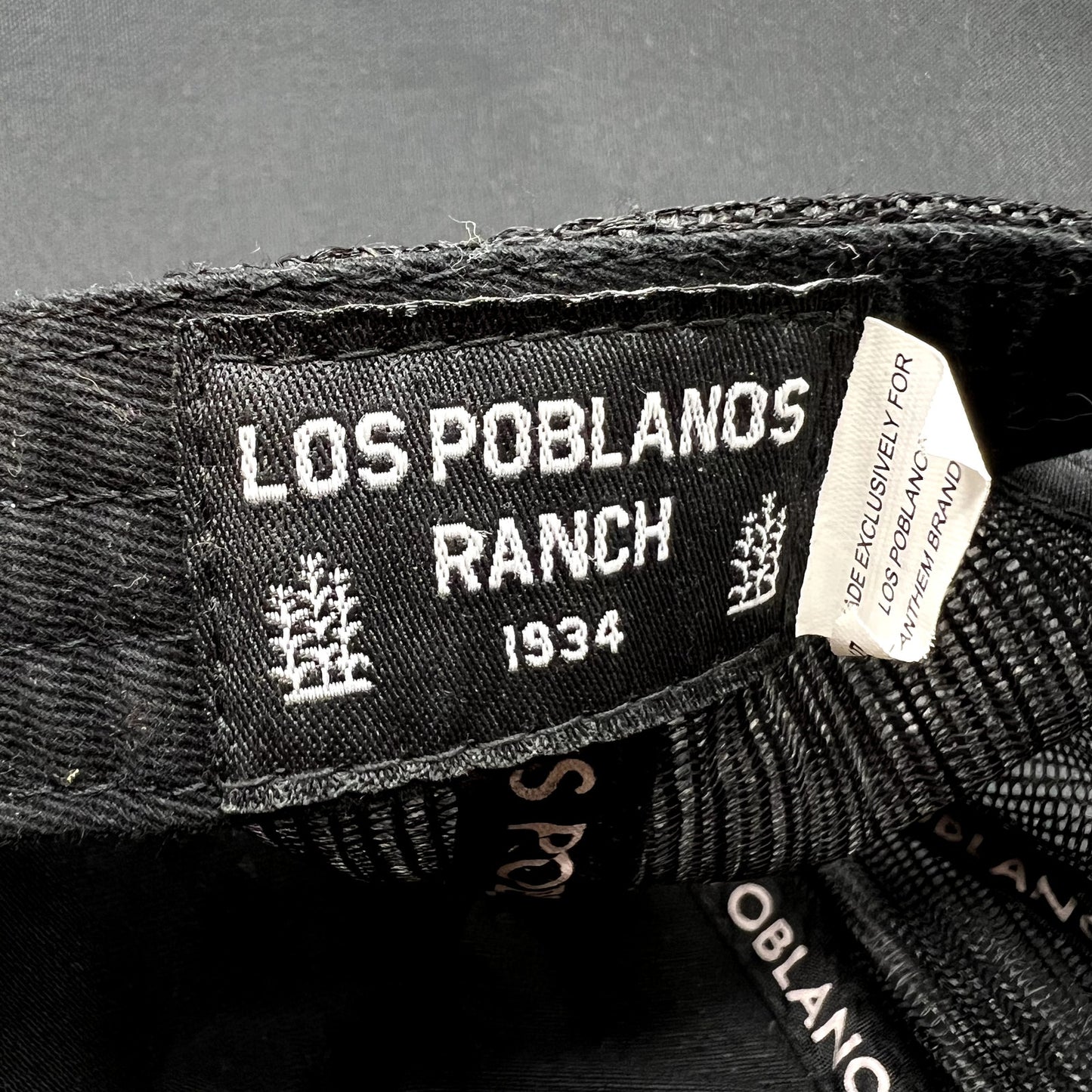 Los Poblanos Ranch 1934 Blackout Trucker Snapback Hat