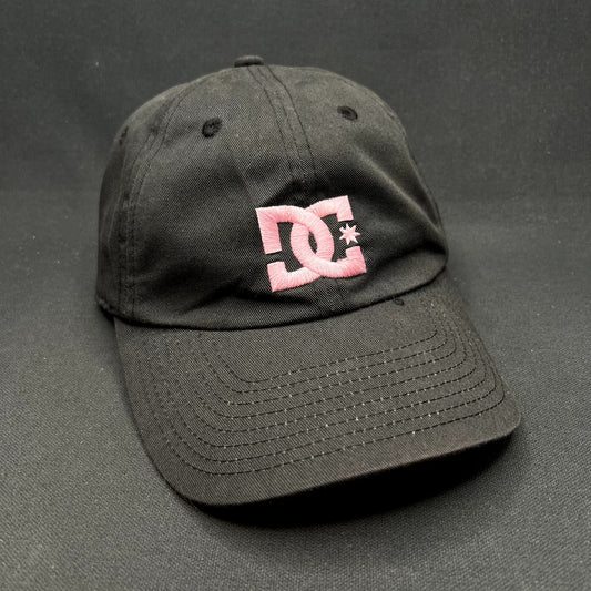 DC Shoes Logo Strapback Hat Black Pink Cotton Skate Streetwear Cap OS