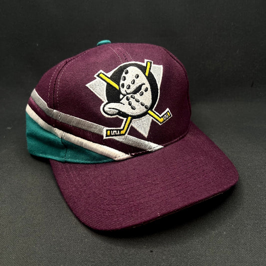 Vintage Anaheim Mighty Ducks Apex One Wave Snapback Hat NHL Disney Taiwan