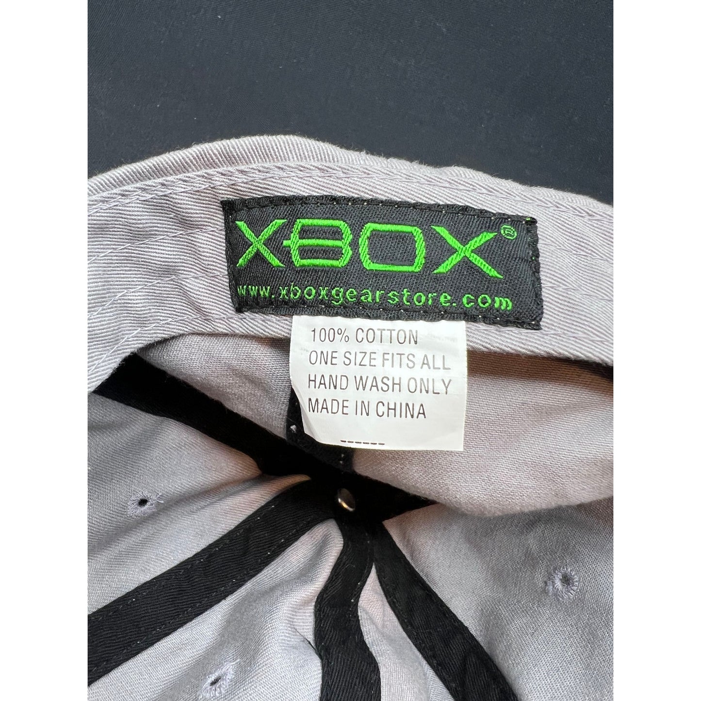 Vintage Xbox 360 Promo Hat Official Microsoft Strapback Gray Dad Cap Black Brim