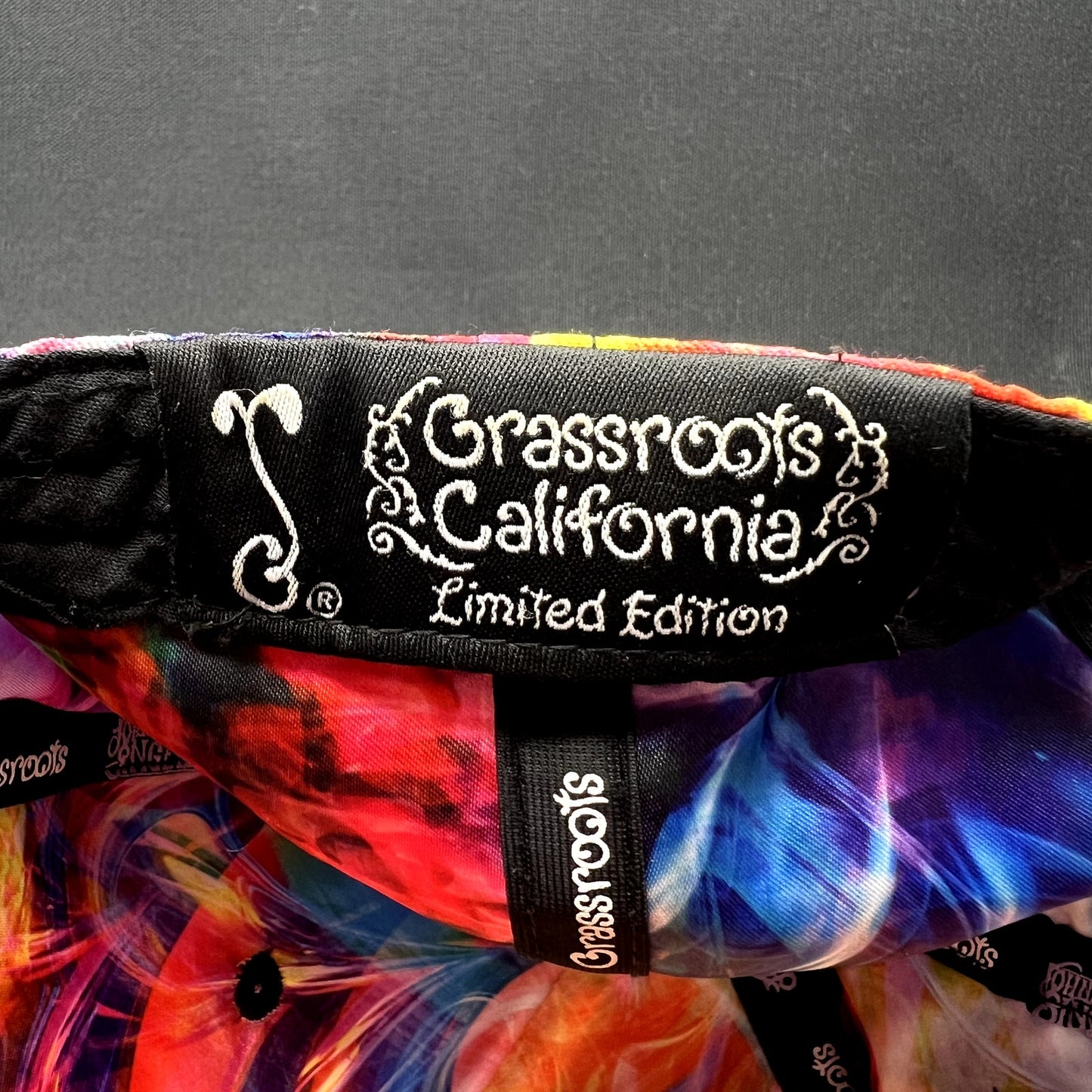 Grassroots California Limited Edition Psychedelic Art Snapback Hat Multicolor