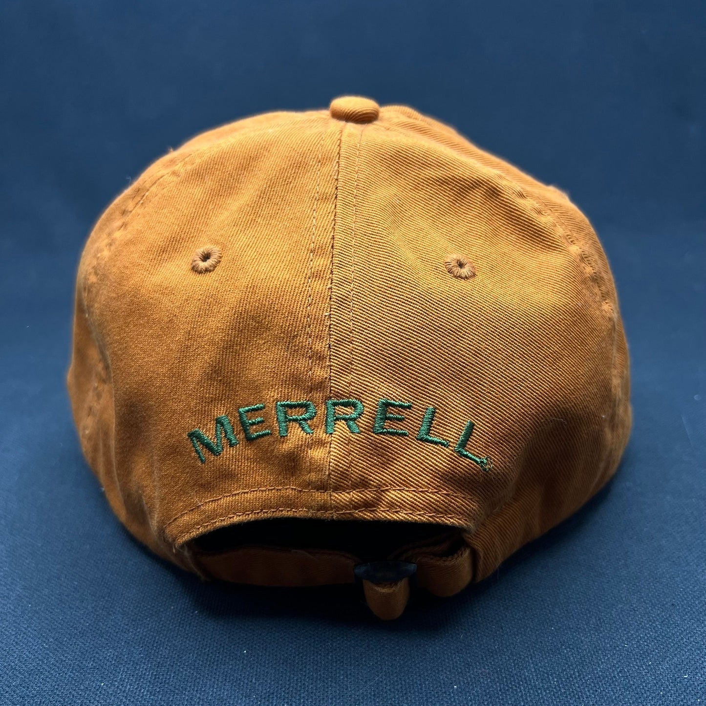 Merrell Strapback Hat Orange Outdoor Hiking Cap Logo Lightweight