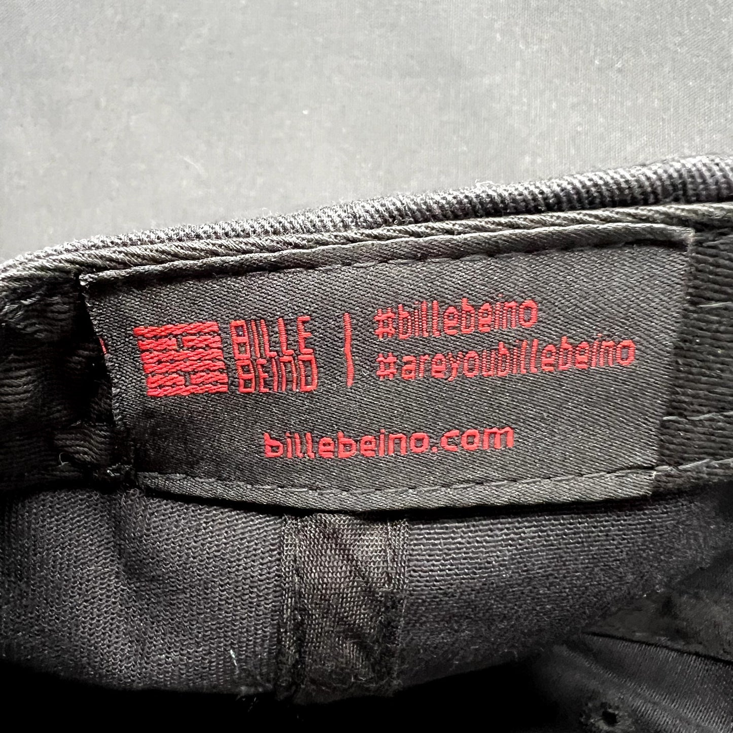 BilleBeino Strapback Hat Black Red Flag Logo Finland Streetwear NWT