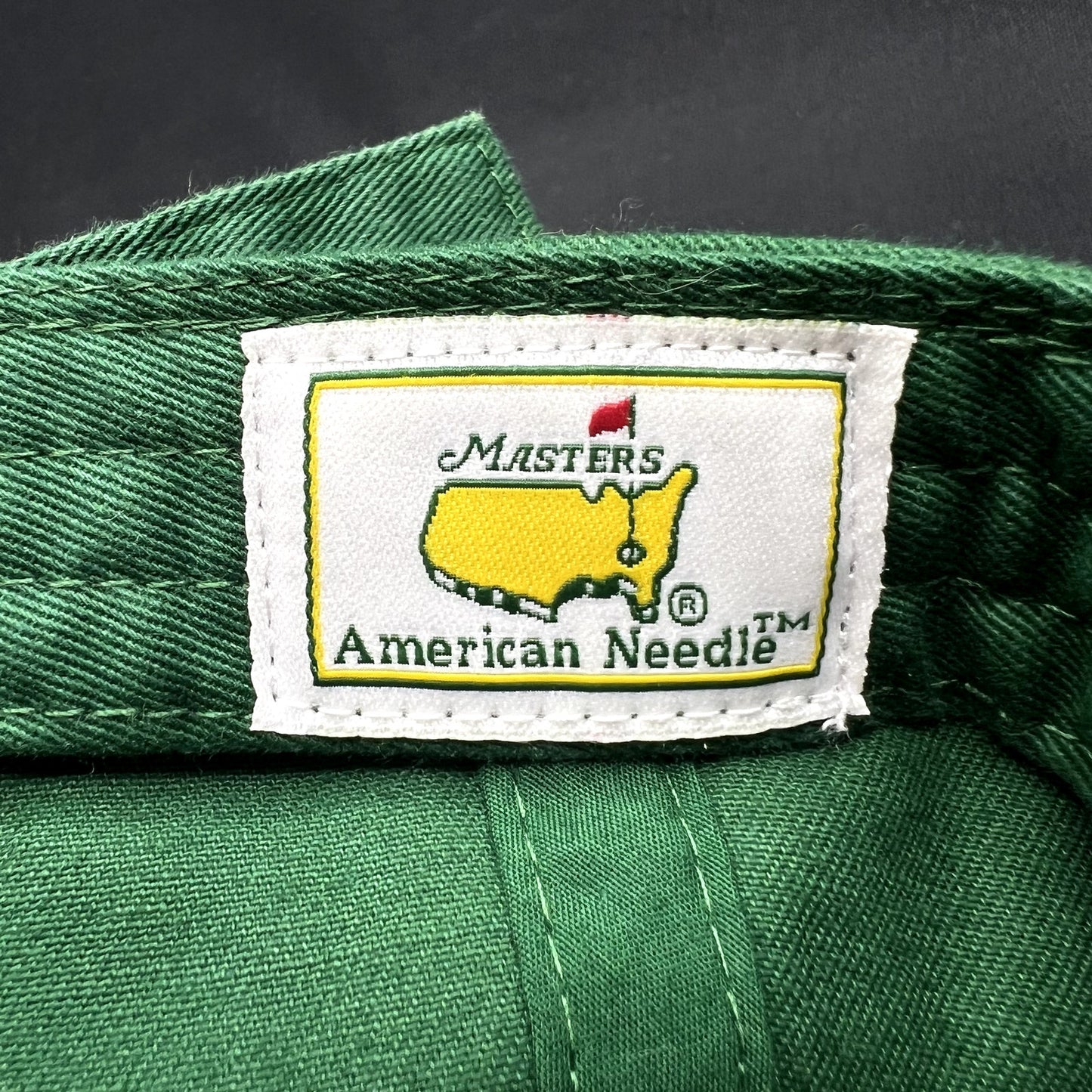 Masters Golf Tournament Augusta National American Needle Strapback Hat Green