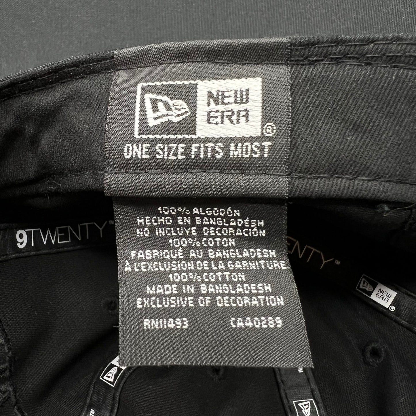 New Era 9TWENTY “Deadline” Black Strapback Hat Tonal Logo