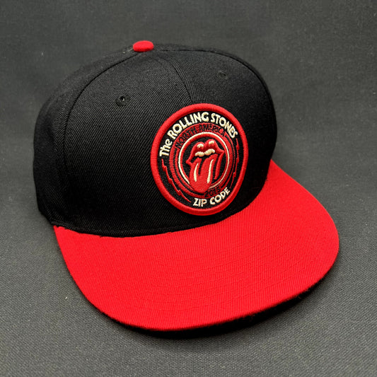 The Rolling Stones Zip Code 2015 Tour Snapback Hat Black Red Rock Band Cap