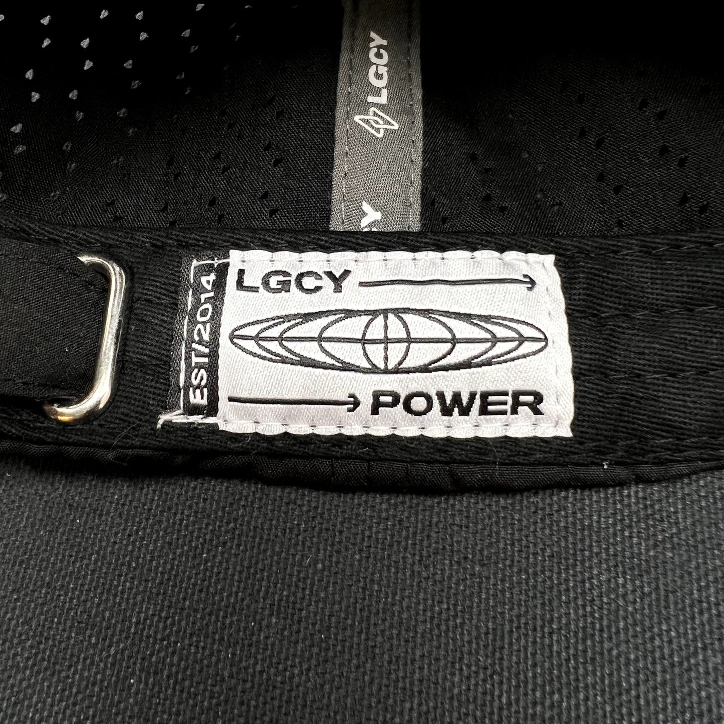 LGCY Performance Strapback Hat Black Athletic Tech Cap