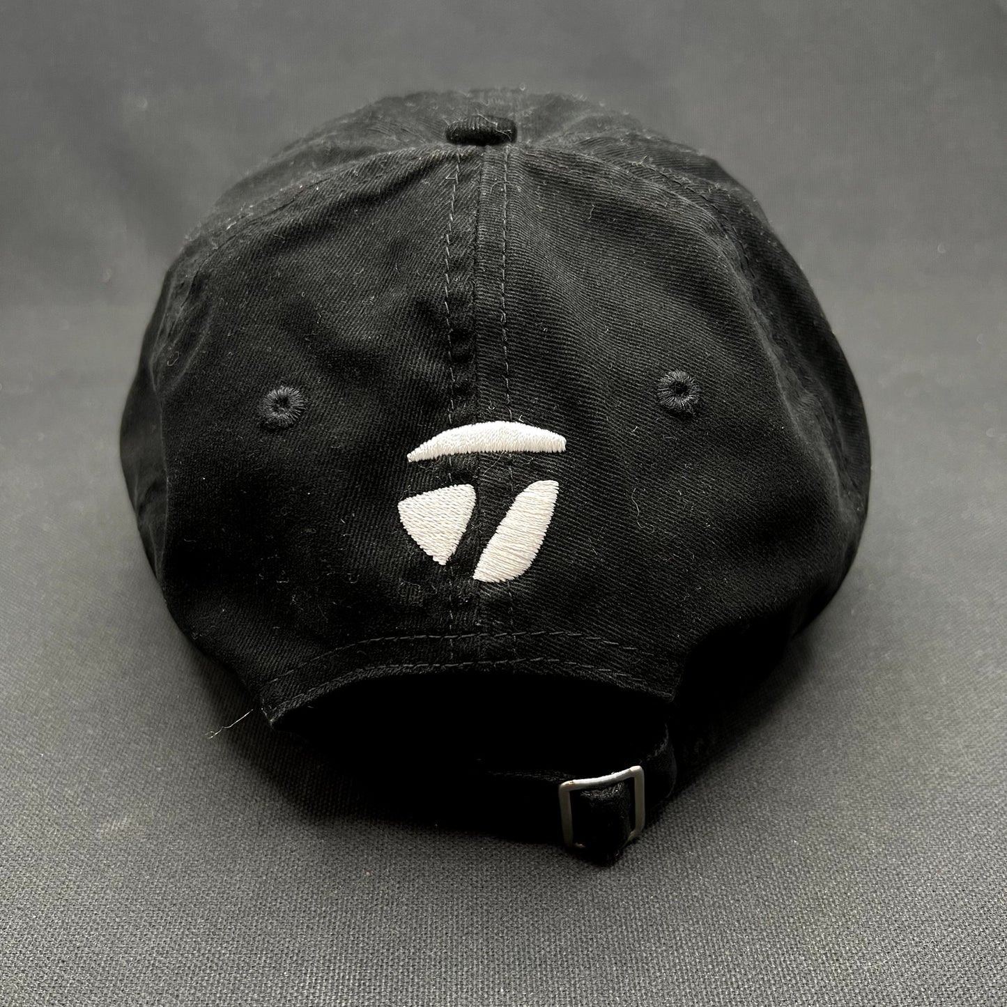TaylorMade Golf Strapback Hat Black Minimal Logo Dad Cap
