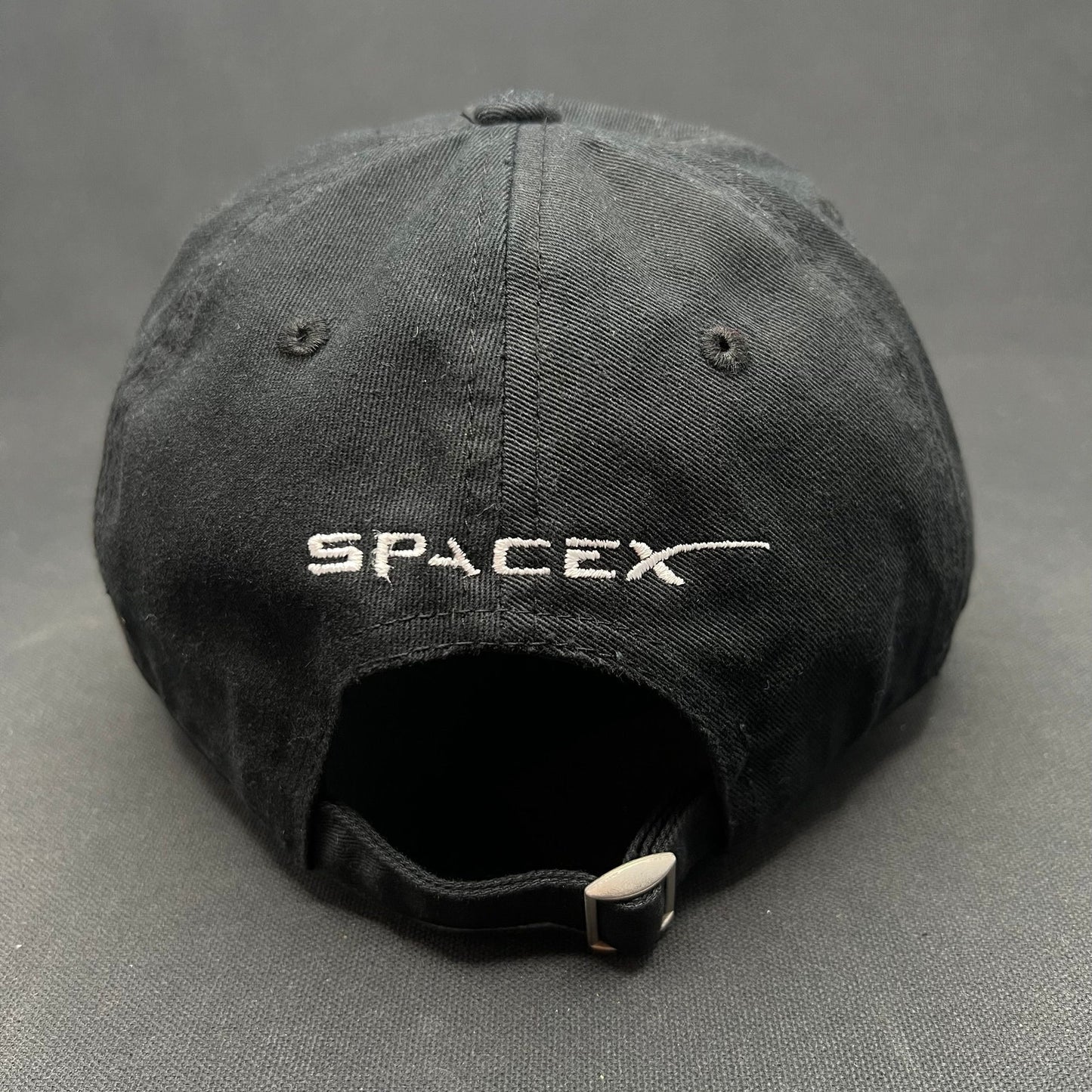 SpaceX Starship Strapback Hat Black Embroidered NASA Space Elon Musk