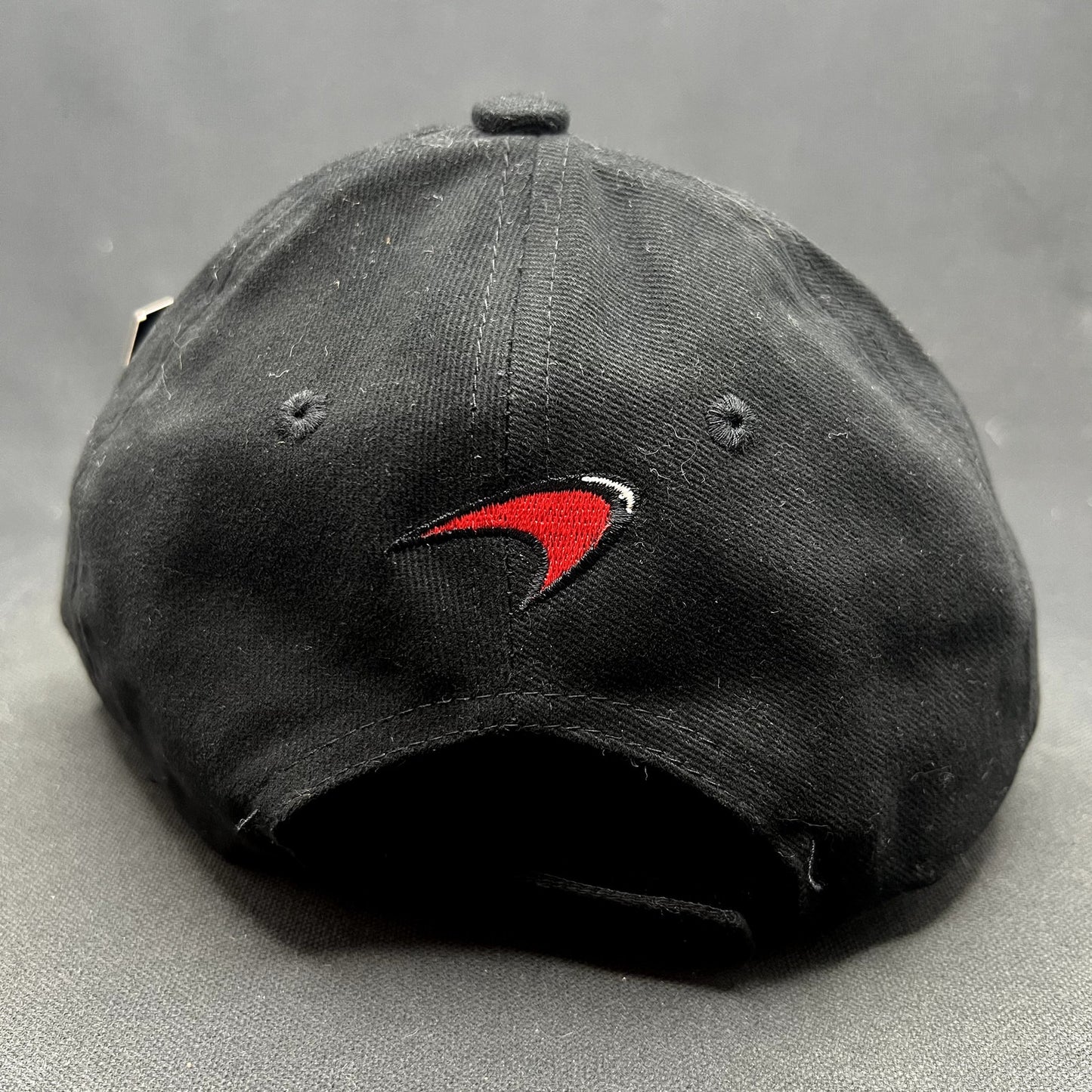 McLaren Logo Black Strapback Hat Decky Style 112 Adjustable Cap