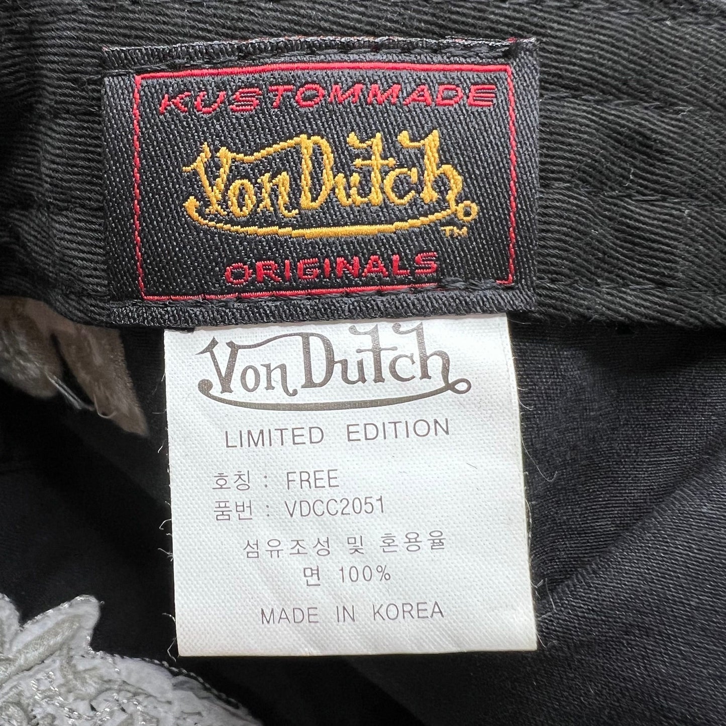 Von Dutch Erik Bostrom Custom Cycles Distressed Denim Strapback – Korea
