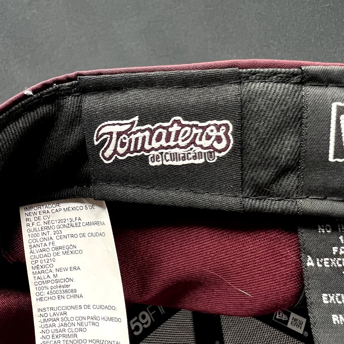 New Era 59FIFTY Tomateros de Culiacán Fitted Hat 7 1/8 LMP Baseball Burgundy