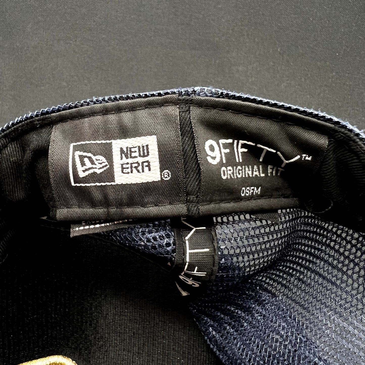 Volcom New Era 9FIFTY Trucker Snapback Hat USA Stone Navy