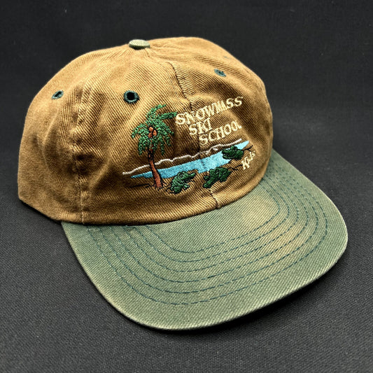 Vintage Snowmass Ski School Kids Snapback Hat Aspen Colorado USA Made