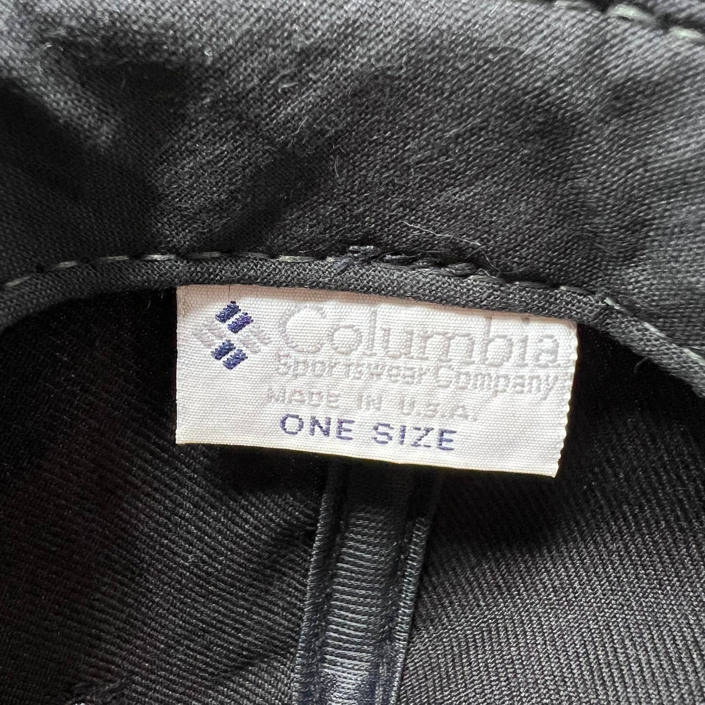Vintage Columbia Convert Snapback Hat Black Spellout Cap