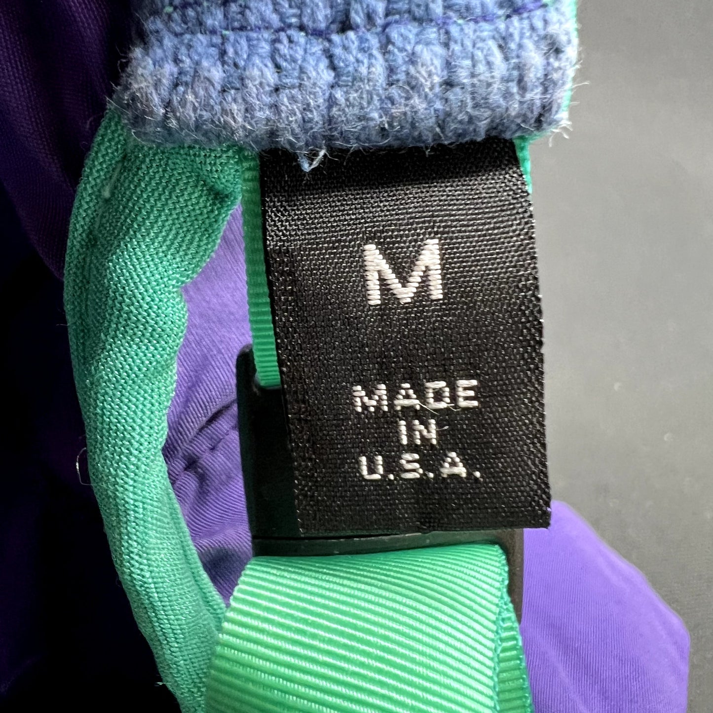 Patagonia USA Made Purple Teal Strapback Hat Retro Outdoor Hiking Cap Medium