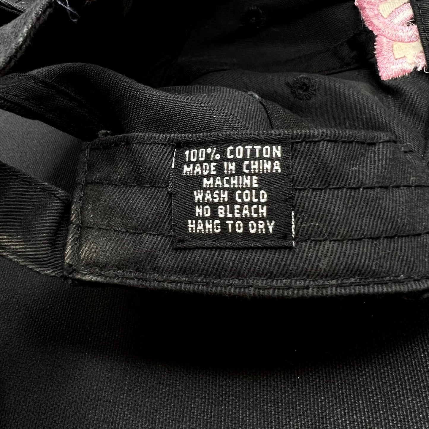 DC Shoes Logo Strapback Hat Black Pink Cotton Skate Streetwear Cap OS