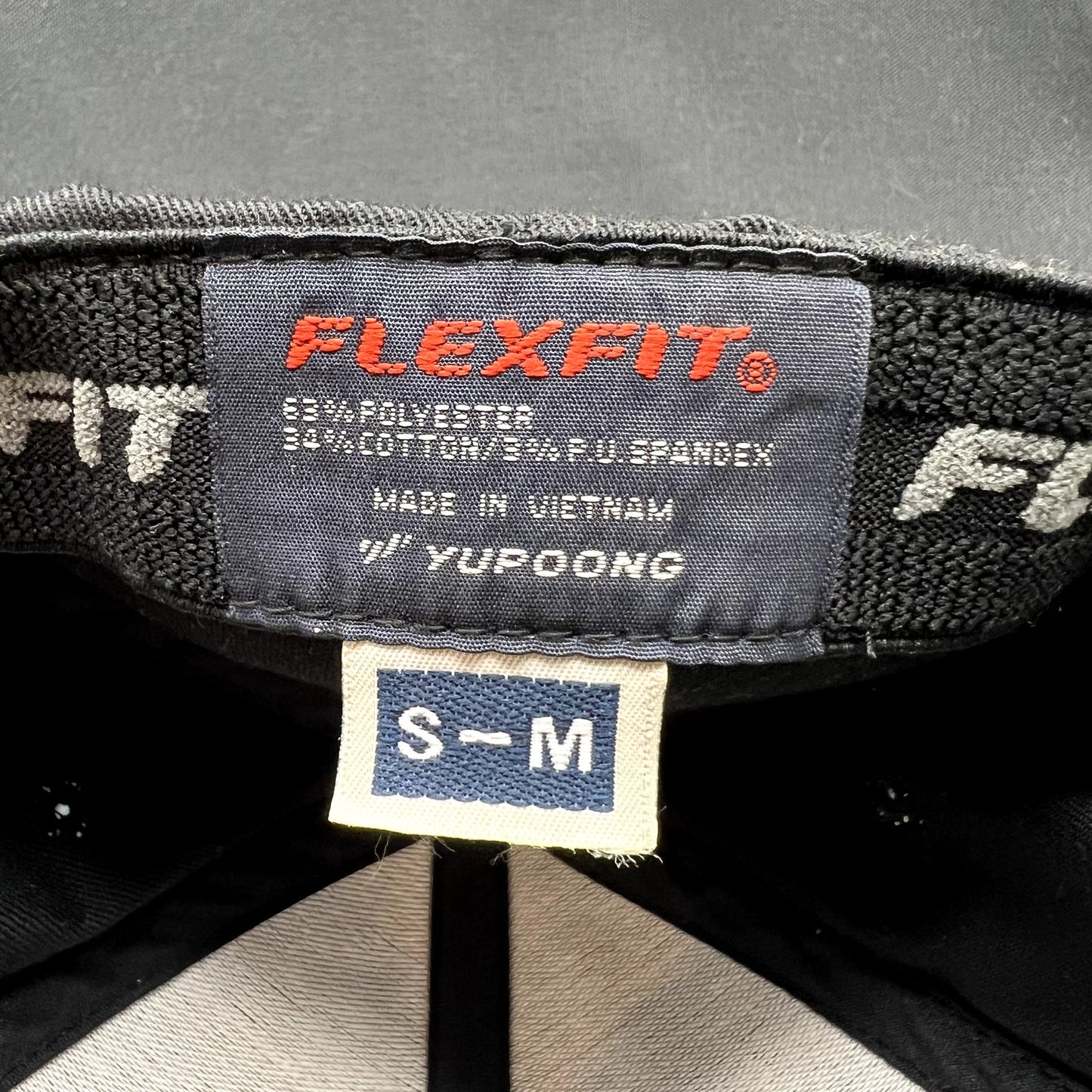 SpaceX Falcon Heavy Flexfit Hat Black Red Yupoong S/M