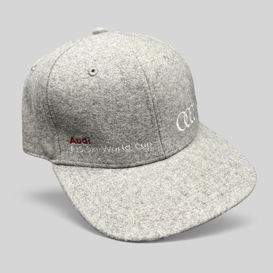 Raree Finds gray felted wool-blend Audi FIS Alpine World Cup snapback hat with embroidered rings and logo