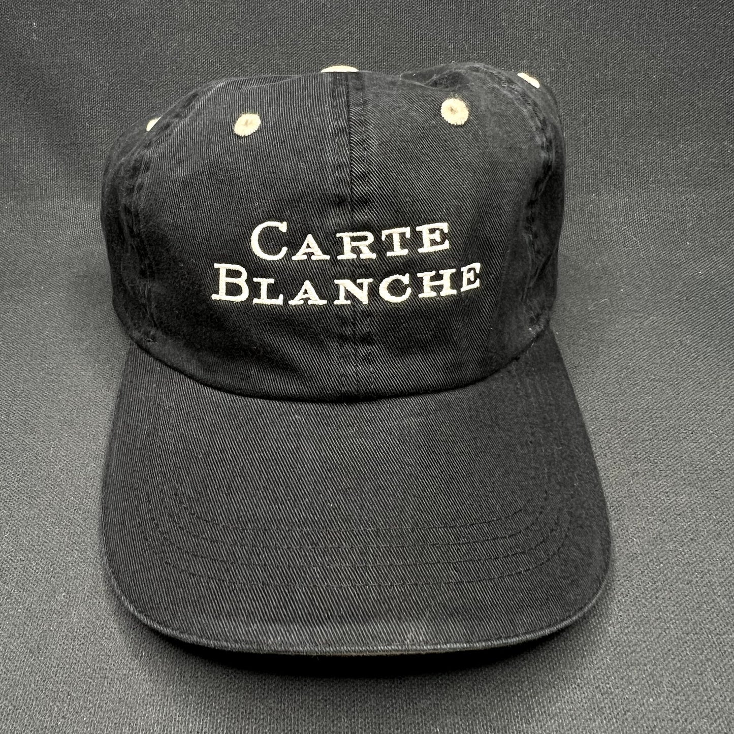 Retro Carte Blanche Napa Valley Strapback Hat Black AHEAD Vintage