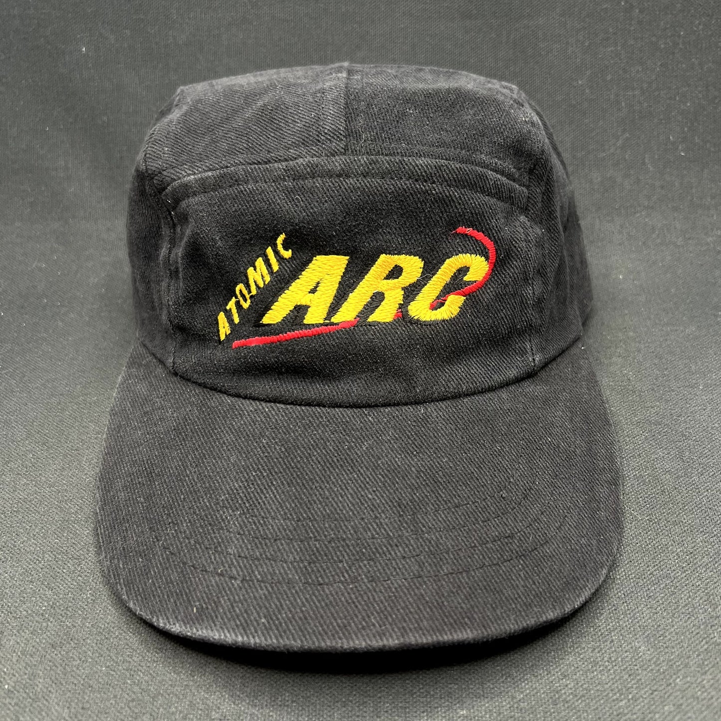Vintage Atomic ARC Ski Strapback Hat Black Austria Alpine Skiing 90s Cap11