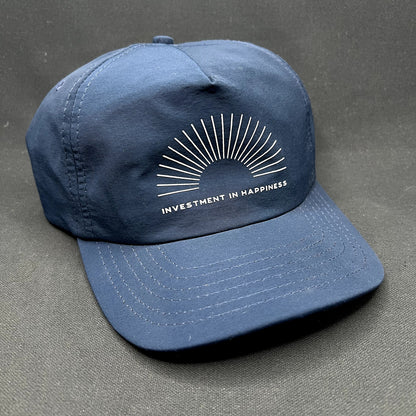 Vuori Investment In Happiness Navy Snapback Performance Hat