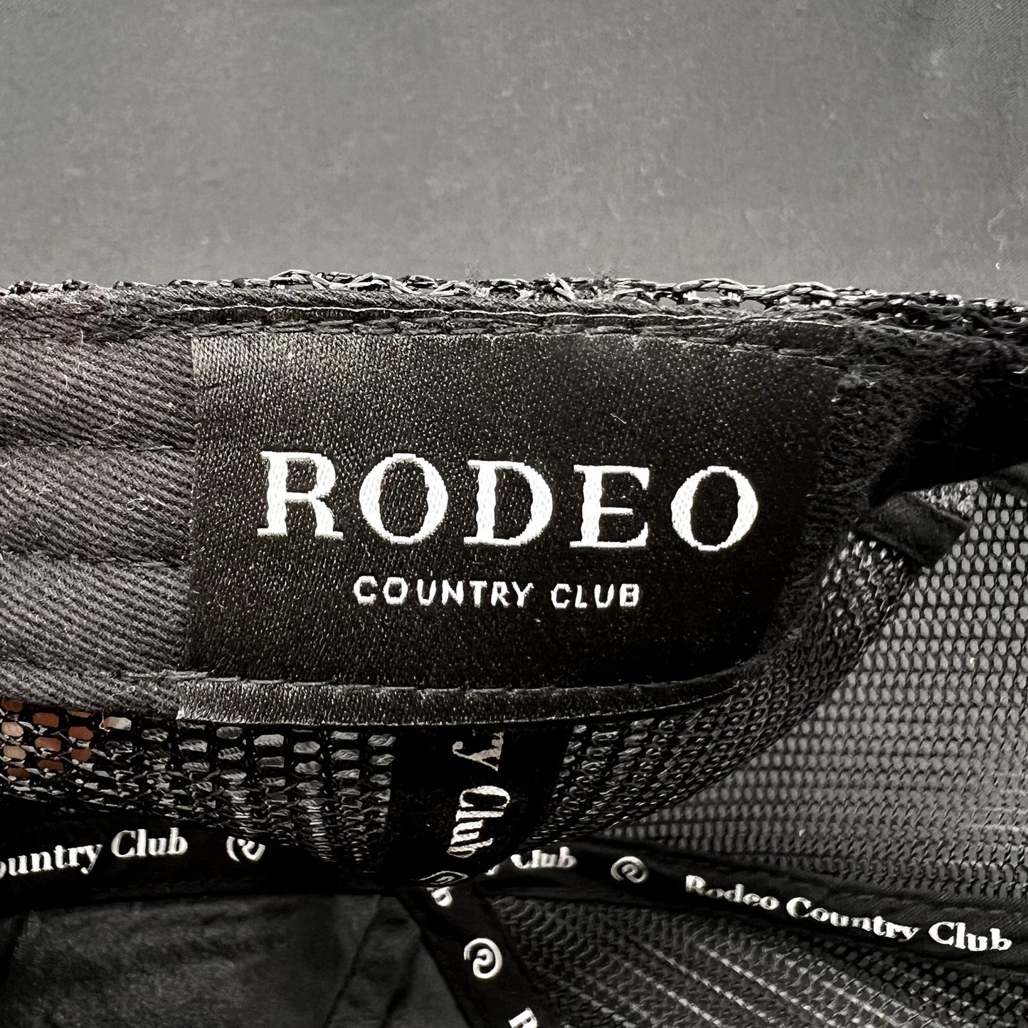 Rodeo Country Club Patch Snapback Trucker Hat Black Mesh Golf Westernaa