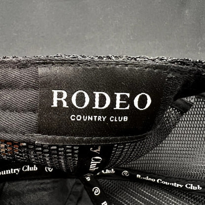 Rodeo Country Club Patch Snapback Trucker Hat Black Mesh Golf Westernaa