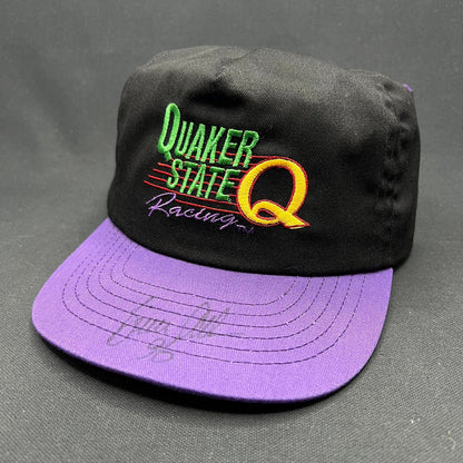 Vintage Quaker State Racing Snapback USA Competitor Hat Signed