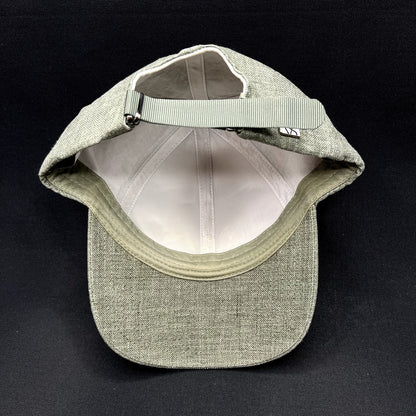 Angelico Italian Linen Strapback Cap Sage Green Made in Italy Luxury Hat