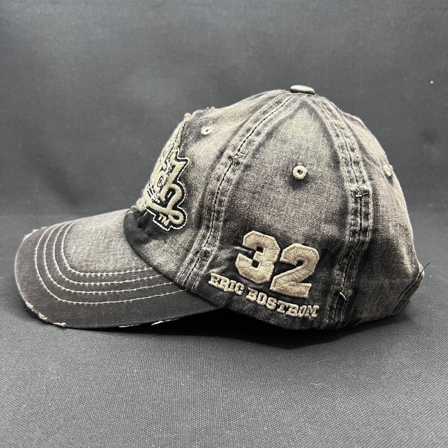 Von Dutch Erik Bostrom Custom Cycles Distressed Denim Strapback – Korea