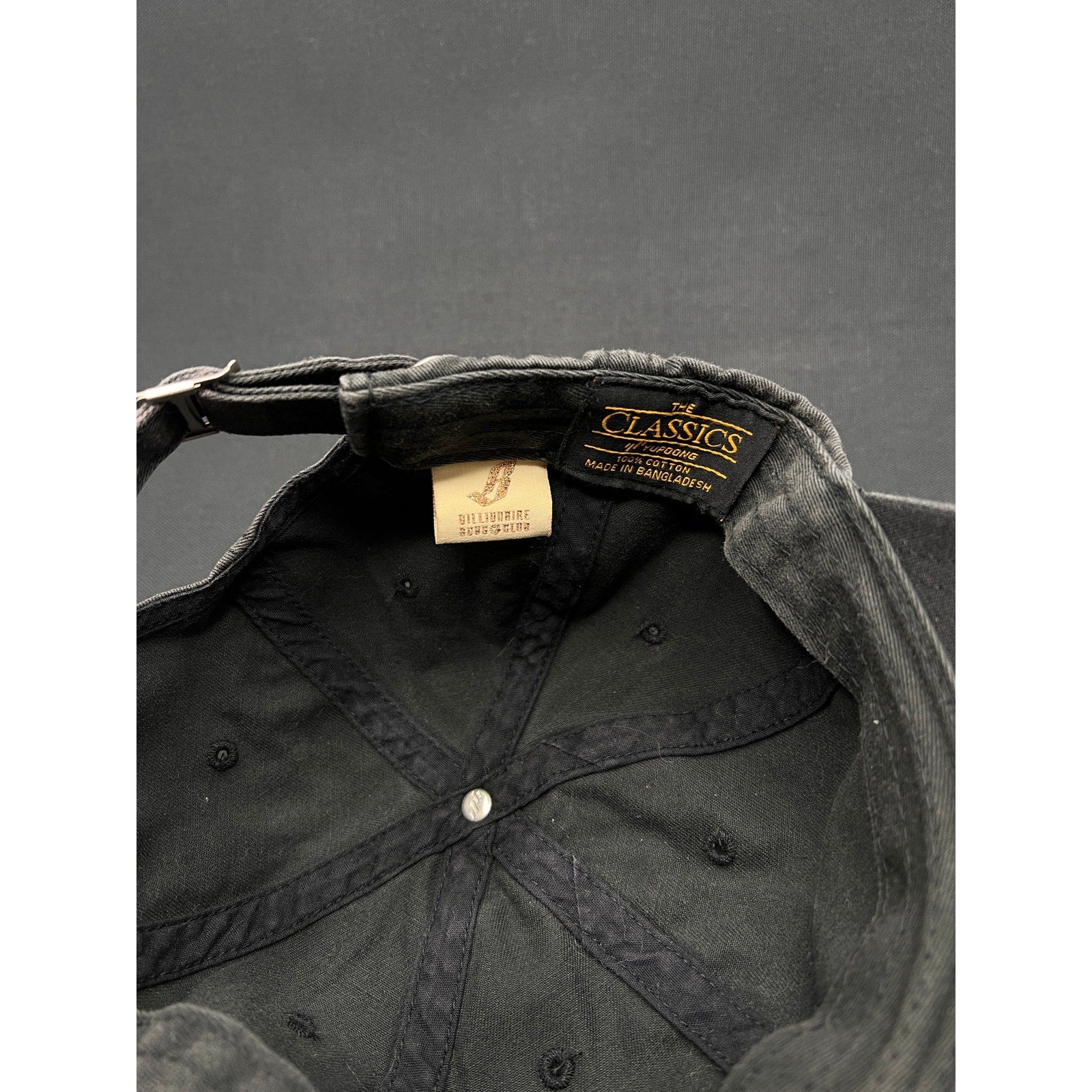 Billionaire Boys Club Astronaut Logo Strapback Hat – Black Vintage Style