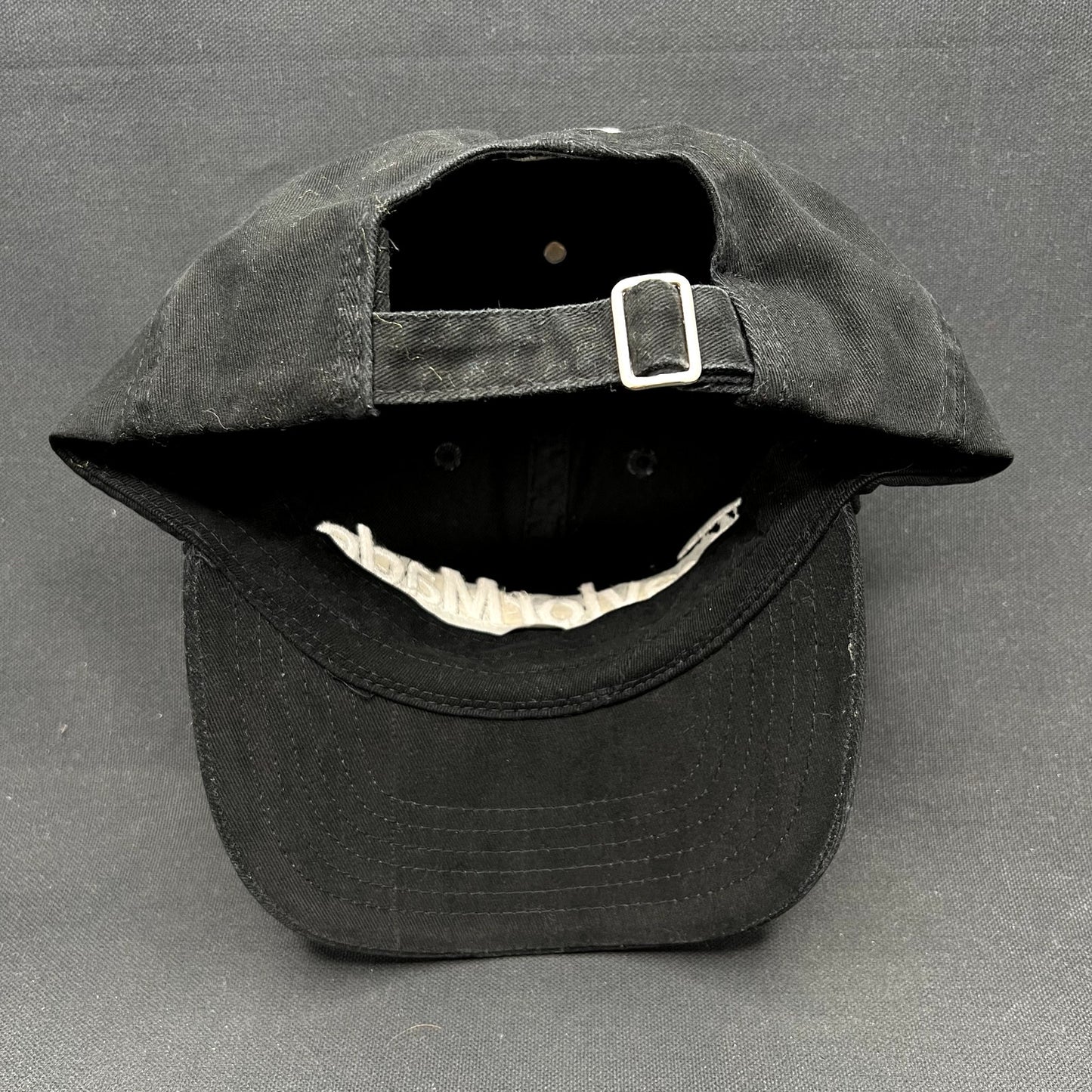 TaylorMade Golf Strapback Hat Black Minimal Logo Dad Cap