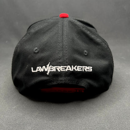 LawBreakers Loot Gaming Snapback Hat Black Red Video Game Cap