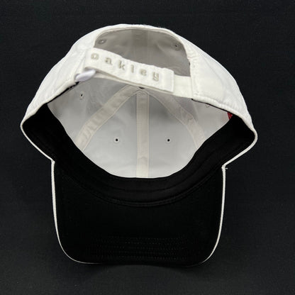 Oakley Hydrolix White Performance Hat Velcro Strap Minimal Logo