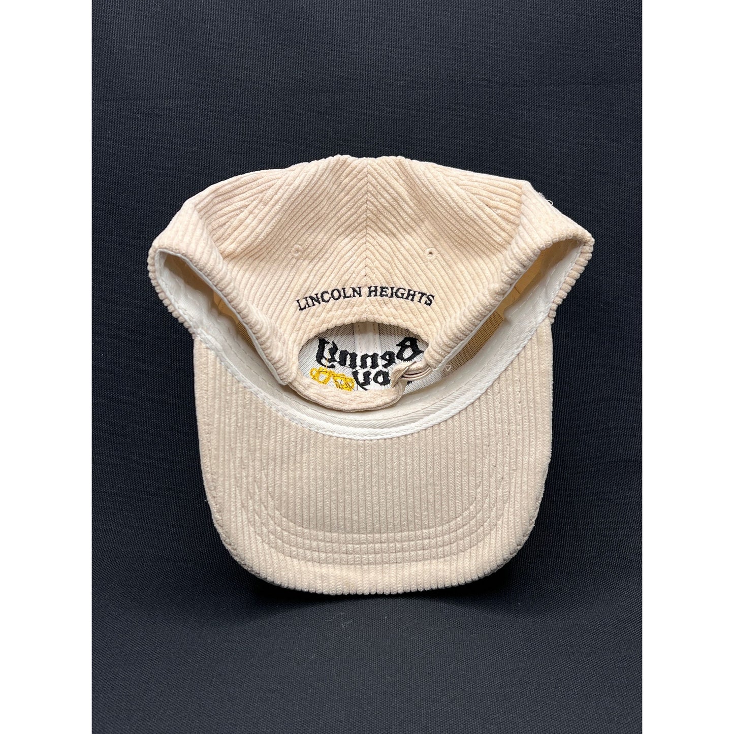 Benny Boy Brewing Lincoln Heights Corduroy Strapback Hat – Cream