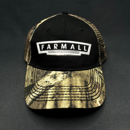 Farmall CNH Trucker Hat Camo Mesh Strapback International Harvester Black Cap
