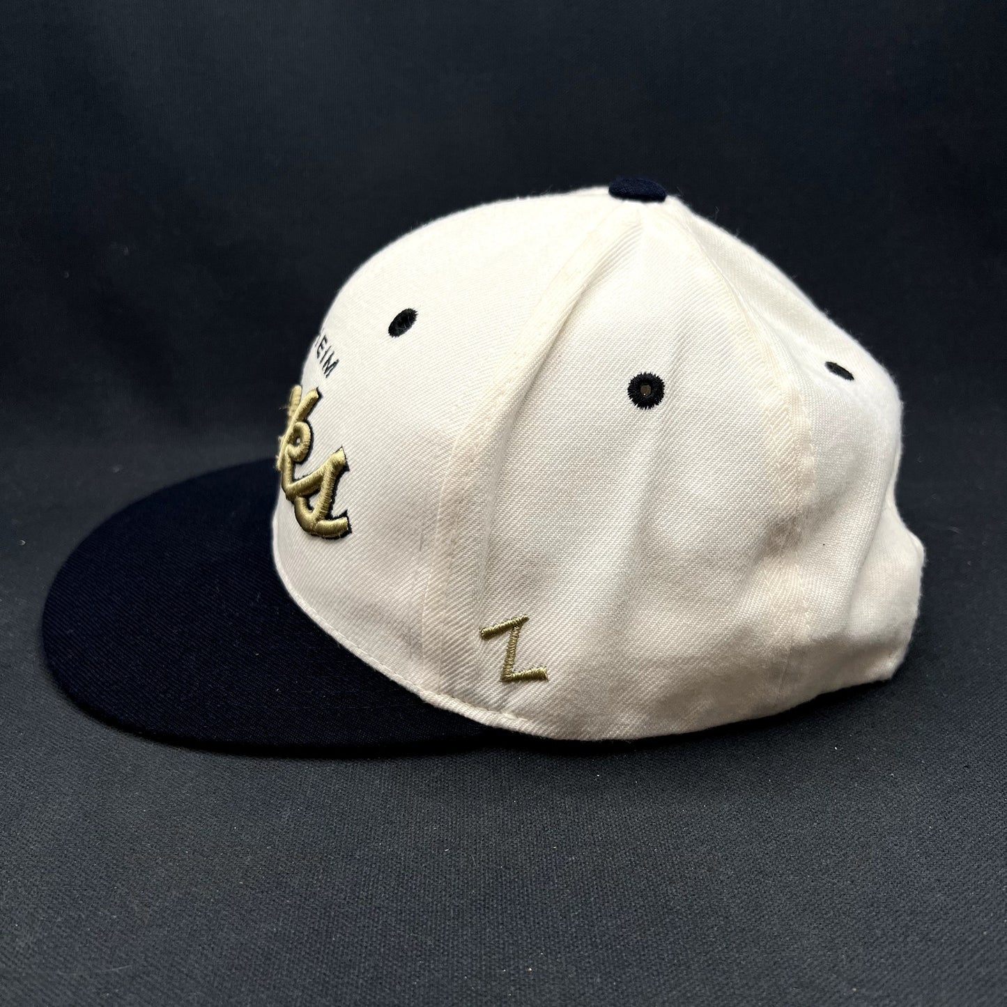 Anaheim Ducks Zephyr Script Snapback Hat NHL Hockey Cap White Black