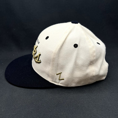 Anaheim Ducks Zephyr Script Snapback Hat NHL Hockey Cap White Black