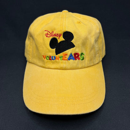 Disney VoluntEARS Strapback Hat Mickey Volunteer Staff Cap Yellow