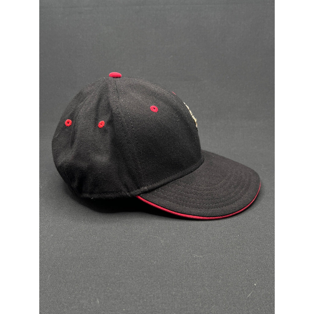 Vintage Warheads Candy Logo Autographed Otto Flex Hat Black Red Y2K Promo Cap