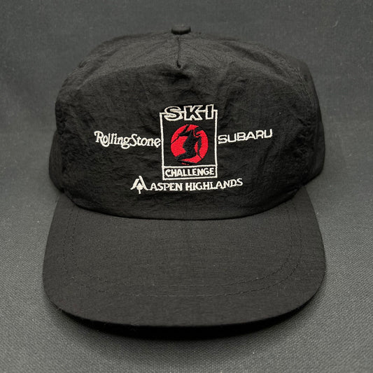 Vintage Subaru Rolling Stone Aspen Highlands Ski Challenge Snapback Hat