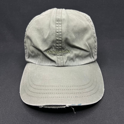 Patagonia Nylon Strapback Hat Green Distressed Bill Outdoor Cap L