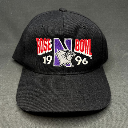 Vintage 1996 Rose Bowl Northwestern Wildcats Snapback Hat Korea