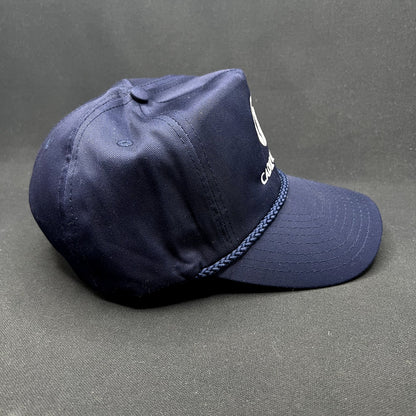 Vintage Cadiz & Lluis Real Estate Snapback Hat Nissin Cap Navy Promo