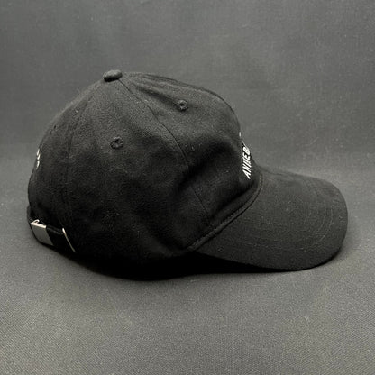 Anine Bing Sport Logo Strapback Hat Black Designer Cotton Dad Cap One Size