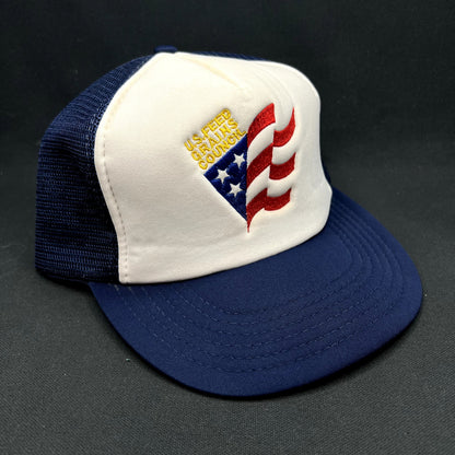 Vintage U.S. Feed Grains Council Mesh Snapback Trucker Hat USA